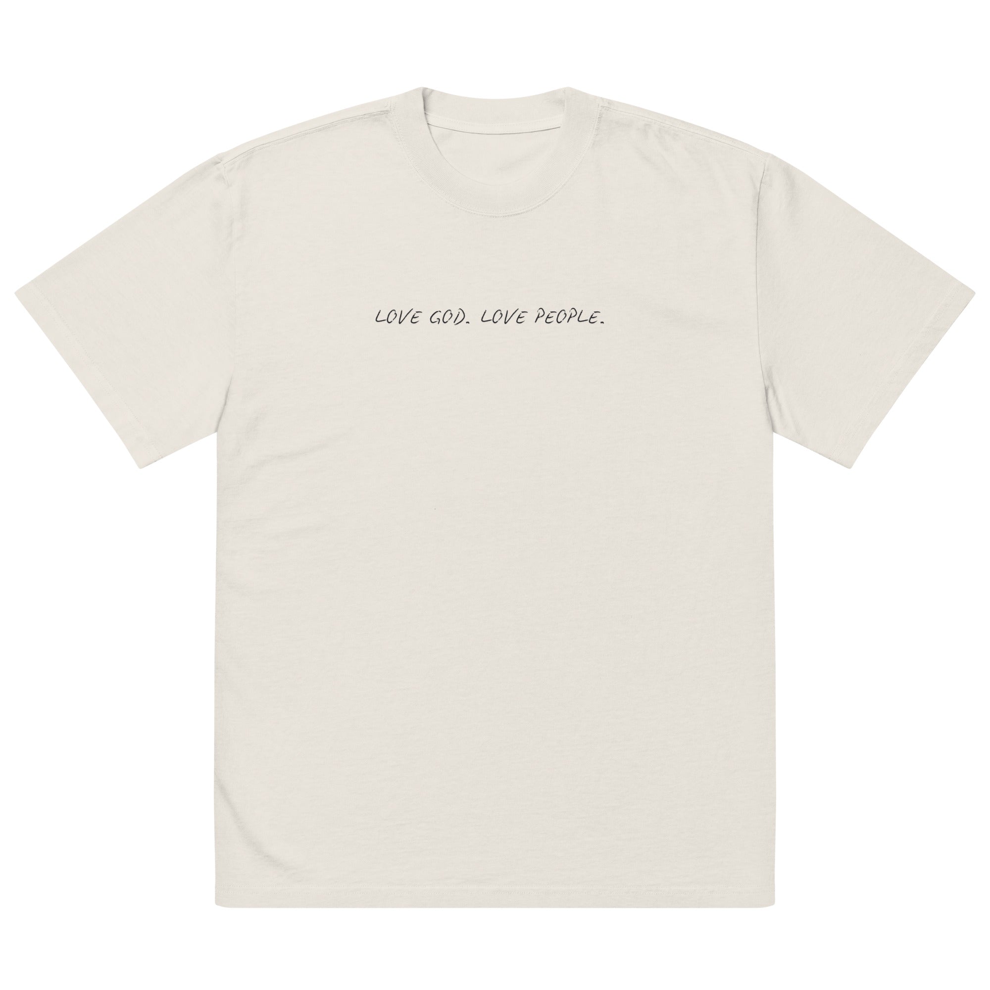 Oversized faded bone t-shirt - English – HXP Swag Shop